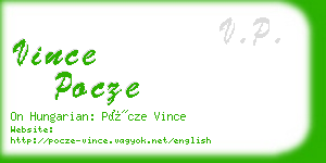 vince pocze business card